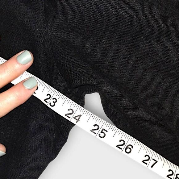 Vtg CHICOS DESIGN Shirt Dress Sz 3/ US 16 100% Linen Tunic Shirt Corpcore Y2K - Picture 8 of 9